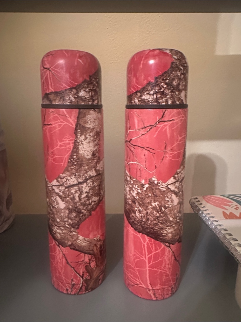 Pink Camo Insulated Stainless Steel Water Bottles - Set of 2